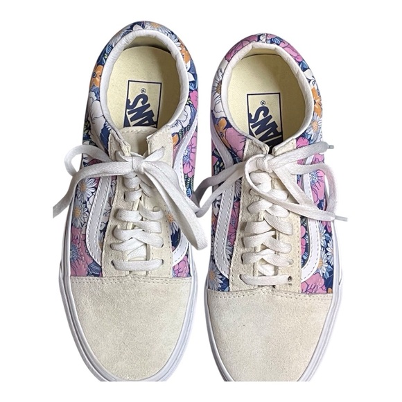 NWOT VANS Old Skool Retro Floral Unisex Low Top Suede Sneakers - Picture 2 of 7